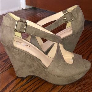 Nine West- Suede Wedges- Size 8.5